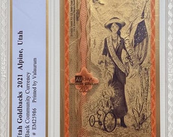 2021 Utah 25 GOLDBACKS • 1/40oz Pure Gold (.999 Fine, 24K) • Graded PCGS 70 PPQ