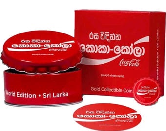 Coca-Cola SRI LANKA World Edition Silver Proof Bottle Cap Coin • 6 Grams Fine Silver (.999) • 2020 Fiji Silver Dollar • Mintage #0768/1000