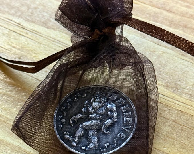 Bigfoot Sasquatch, Believe • 1/2 oz Fine Silver Round with Rare Earth Magnet and Keepsake Gift Bag • 0.5 oz Fractional Silver (99.9% Pure)