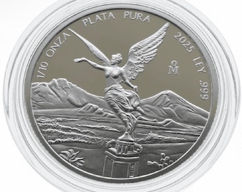 2025 Mexico Libertad KEY DATE 1/10 Onza Silver Proof • 1/10 oz Pure Silver in Capsule (.999 Fine)