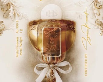 Germania Mint First Holy Communion (Version 1) • 1 Gram Pure Gold (.9999 Fine) in Safepack Assay Card