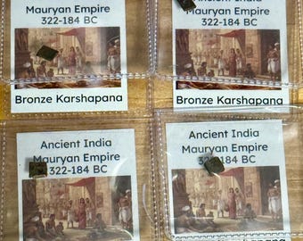 LOT OF 4 • 322-184 BC India Bronze Karshapana • South Asian Mauryan Empire Ancient Coins