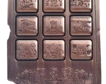 Egyptian Tablet of the Gods Pure Copper Art Bar, Antiqued Copper • 1 oz Pure Copper (.999 Fine)