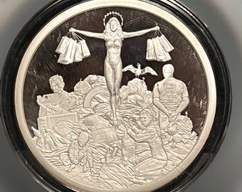 2020 Silver Shield Consumeranity • 2 oz Pure Silver Round Proof (.999 Fine) • In Capsule, Display Box & COA • GSM Limited Mintage #537/888