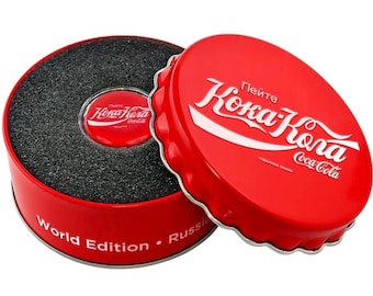 Coca-Cola RUSSIA World Edition Silver Proof Bottle Cap Coin • 6 Grams Pure Silver (.999 Fine) • 2020 Fiji Silver Dollar • Mintage #0522/1000