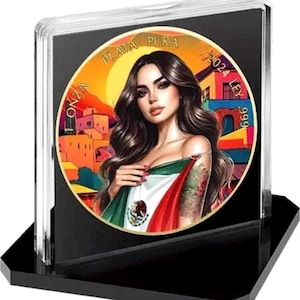 2024 Mexico Libertad 1 Onza • Colorized Mexican Beauties  • 1 oz Pure Silver (.999 Fine) • 24k Gold Accent Finish • Limited Mintage of 500