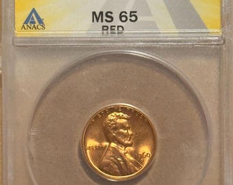 1960 D/D Lincoln Memorial Penny • Mint Error, Large Date, Repunched Mint Mark (RPM-32) • Graded NGC MS65 Red