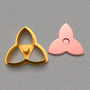 Three Petal Flower Polymer Clay Cutters: Minimalist Style, 6 Sizes