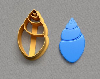 Cortadores de arcilla polimérica con forma de concha en espiral para joyería hecha a mano • 6 tamaños diferentes • Bordes de corte afilados