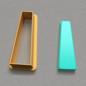Polymer clay cutters for clay earrings Long Trapezium shape sharp cutting edges