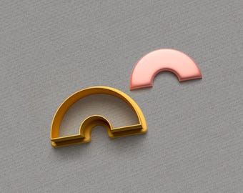 Cortadores de arcilla polimérica con contorno de arcoíris estilo A • 6 tamaños diferentes • Bordes de corte afilados