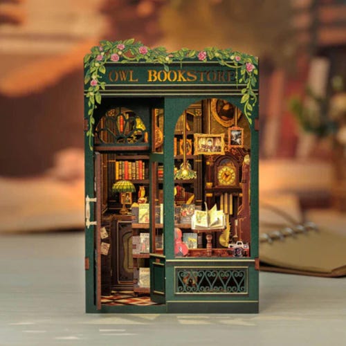 DIY Book Nook Kit, Kit De Maison De Poupée Miniature à Monter Soi-même