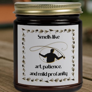 Funny Fishing Candle Mens Fly Fishing Gift Scented Candle For Her Fisherman Gift Outdoors Home Decor Camping Candle Fish Gift For Him