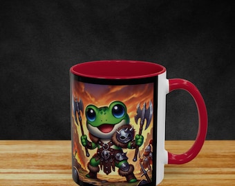 Rpg Frog Mug Fantasy Creature Cup Design Dungeon Dragon Tabletop Player Gift Idea Anime Character Dnd Print Nerd Gamer Lover Videogame Theme