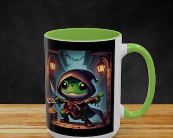 Fantasy Frog Mug Ceramic Design Rpg Character Cup Anime Fantasy Creature Drinkware Gift Dad Gamer Present Idea Tabletop Merchandise Nerdy