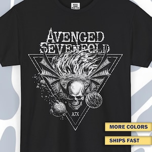 T-shirt Avenged Sevenfold, Funny Vintage Unisex Tee, A7X Retro Shirt, Casual Wear, Metal Shirt, Vintage A7X Shirt, Metal Band Shirt