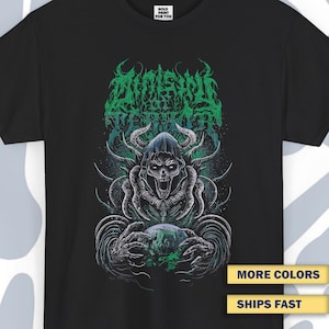 T-shirt Whisper of Terror, Deathcore Unisex Tee, Brutal Death Metal Shirt, Goregrind Shirt, Funny Vintage Shirt, Blackened Deathcore Shirt