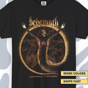 T-shirt Behemoth, Funny Vintage Unisex Tee, Black metal Retro Shirt, Death metal Wear, Metal Shirt, Vintage Shirt, Metal Band Shirt