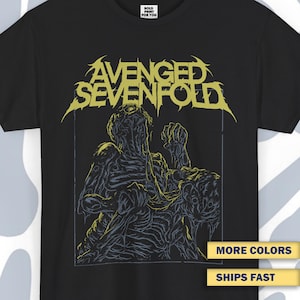 T-shirt Avenged Sevenfold, Funny Vintage Unisex Tee, A7X 3 Retro Shirt, Casual Wear, Metal Shirt, Vintage A7X Shirt, Metal Band Shirt