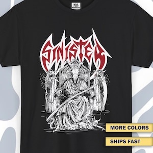 T-shirt Sinister Vintage Unisex Tee, Death Metal Band, Retro Shirt, Old School Death Metal Tshirt, Occult metal Tee, Gothic metal Sweatshirt