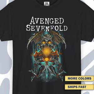 T-shirt Avenged Sevenfold, Funny Vintage Unisex Tee, A7X 2 Retro Shirt, Casual Wear, Metal Shirt, Vintage A7X Shirt, Metal Band Shirt