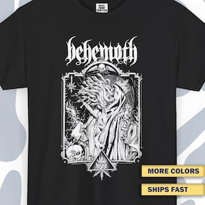T-shirt Behemoth, Funny Vintage Unisex Tee, Black metal Retro Shirt, Death metal Wear, Metal Shirt, Metal Sweatshirt, Metal Band Shirt
