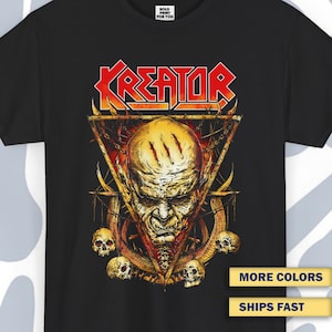 T-shirt Kreator 2, Vintage Unisex Tee, Thrash Metal Band Retro Shirt, Industrial Shirt, Melodic Death Metal Tee, Metal Band Sweatshirt