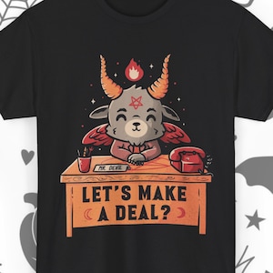 Tシャツ「Lets Make a Deal」、おもしろいユニセックスTシャツ、カジュアルウェア、ユーモアアパレル、レトロなおもしろアートTシャツ、同僚への素敵なギフト、かわいいグラフィックTシャツ