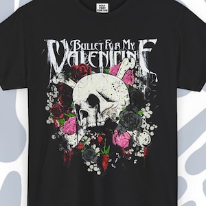 T-shirt Bullet For My Valentine, Funny Vintage Unisex Tee, Retro Shirt, Metalcore Wear, Metal Shirt, Vintage Shirt, Metal Band Sweatshirt