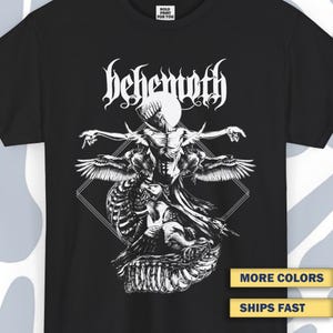 T-shirt Behemoth, Funny Vintage Unisex Tee, Black metal Retro Shirt, Death metal Wear, Metal Shirt, Vintage Shirt, Metal Band Shirt
