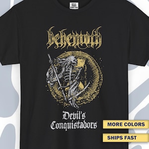 T-shirt Behemoth, Funny Vintage Unisex Tee, Black metal Retro Shirt, Death metal Wear, Metal Shirt, Vintage Shirt, Metal Band Shirt