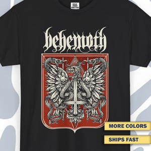 T-shirt Behemoth, Funny Vintage Unisex Tee, Black metal Retro Shirt, Death metal Wear, Metal Shirt, Vintage Shirt, Metal Band Shirt