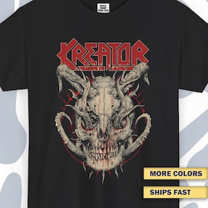 T-shirt Kreator 3, Vintage Unisex Tee, Thrash Metal Band Retro Shirt, Industrial Shirt, Melodic Death Metal Tee, Metal Band Sweatshirt
