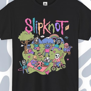 Koszulka Slipknot, Zabawna koszulka unisex Vintage, Koszulka Slipknot Retro, Ubranie codzienne, koszulka mem, Zabawna koszulka Slipknot Vintage, Koszulka Hard Rock