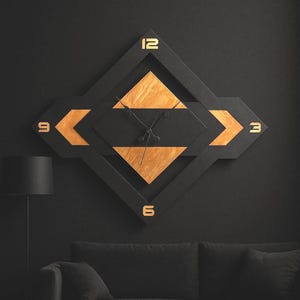 Handmade Wooden Wall Clock: Silent Minimalist Home Decor