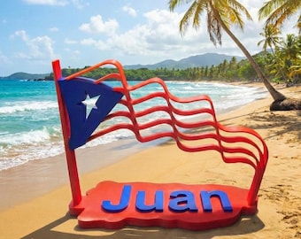 Desk Top Puerto Rican Flag • Custom Boricua Desk Decor