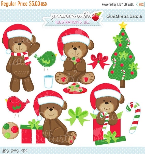 Immagini Carine Di Natale.Natale Di Vendita Porta Carina Clipart Digitale Commerciale Etsy