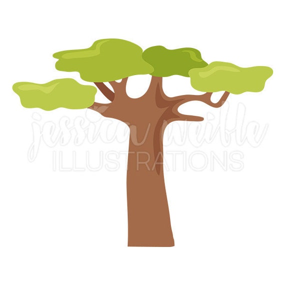 Baobab Tree Cute Digital Clipart, Tree Clip art, Safari Graphics, Baobab Tree Illustration, #308 Il_570xn