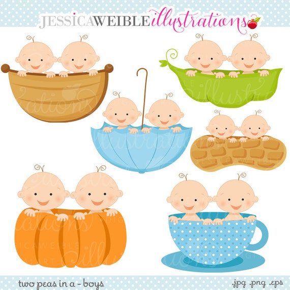 Twin Boy Baby In A Cute Digital Clipart Twins In Peapod Etsy Twin Boy Baby In A Cute Digital Clipart Twins In Peapod Etsy