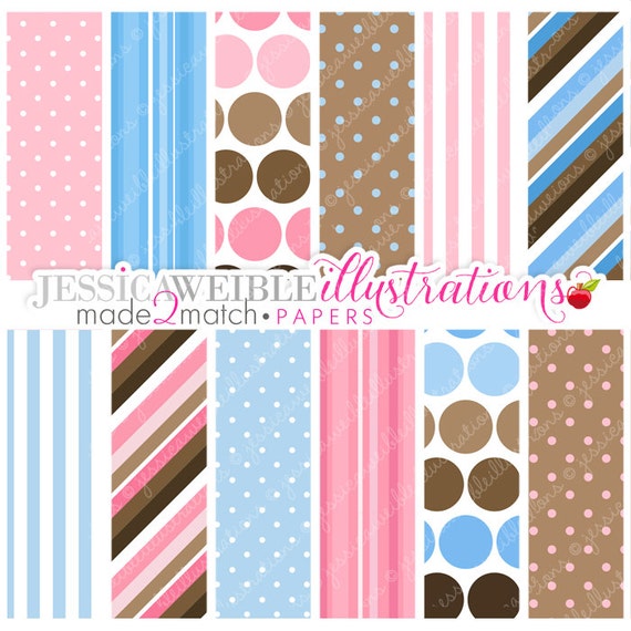 Baby Bump Cute Digital Papers Backgrounds for Invitations, Card Design, Scrapbooking, and Web Design Il_570xn