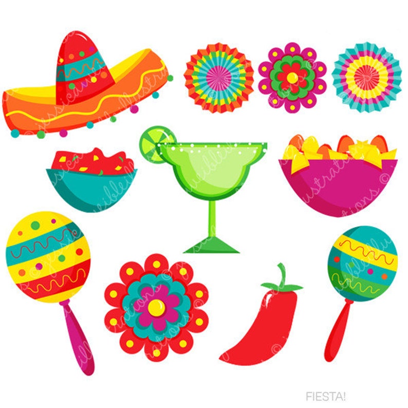 fiesta-cute-digital-clipart-spanish-mexican-clipart-mexican-etsy