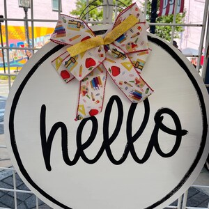 Custom Hand painted Teacher Door Hanger, Wood sign, classroom decor