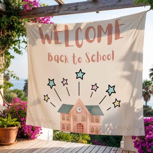 Welcome Back to School Banner, Back to School Sign, Classroom Tapestry Decor, Classroom Banner, Teacher Classroom Decor, Teacher Sign