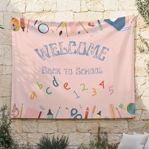 Welcome Back to School Banner, Back to School Sign, Classroom Tapestry Decor, Classroom Banner, Teacher Classroom Decor, Teacher Sign