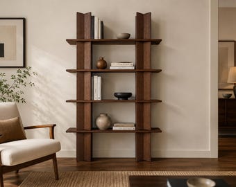 Cross Shaped Bookshelf Plans PDF,DXF, DWG |Furniture Plans| WoodWorking Plan | Digital Download