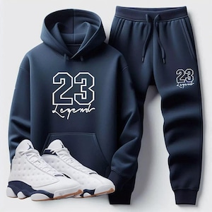 Mens Tracksuit Hoodie Joggers Sweatsuit Set Jordan 23 Legend Streetwear Athleisure Gift image 1
