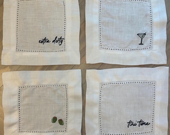 Set of Martini Cocktail Napkins
