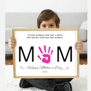 Muttertag Handabdruck Kunst Geschenk zum Muttertag | Mama Handabdruck Kunst | Muttertag Bastelaktivität | Muttertagsgeschenk | Druckbare Instant Download