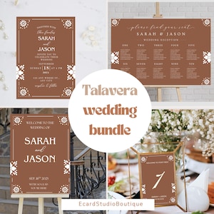 Talavera Wedding Invitation Bundle: Editable Template (Digital Download)