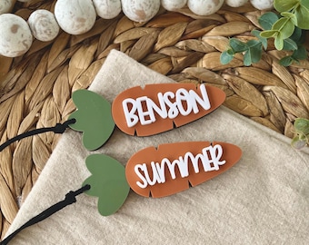 Carrot Easter Tag, Carrot Easter Basket Tag, Easter Basket, Easter Basket Tag for Kids, Personalized Easter Tag, Gift Tag, Easter Tags